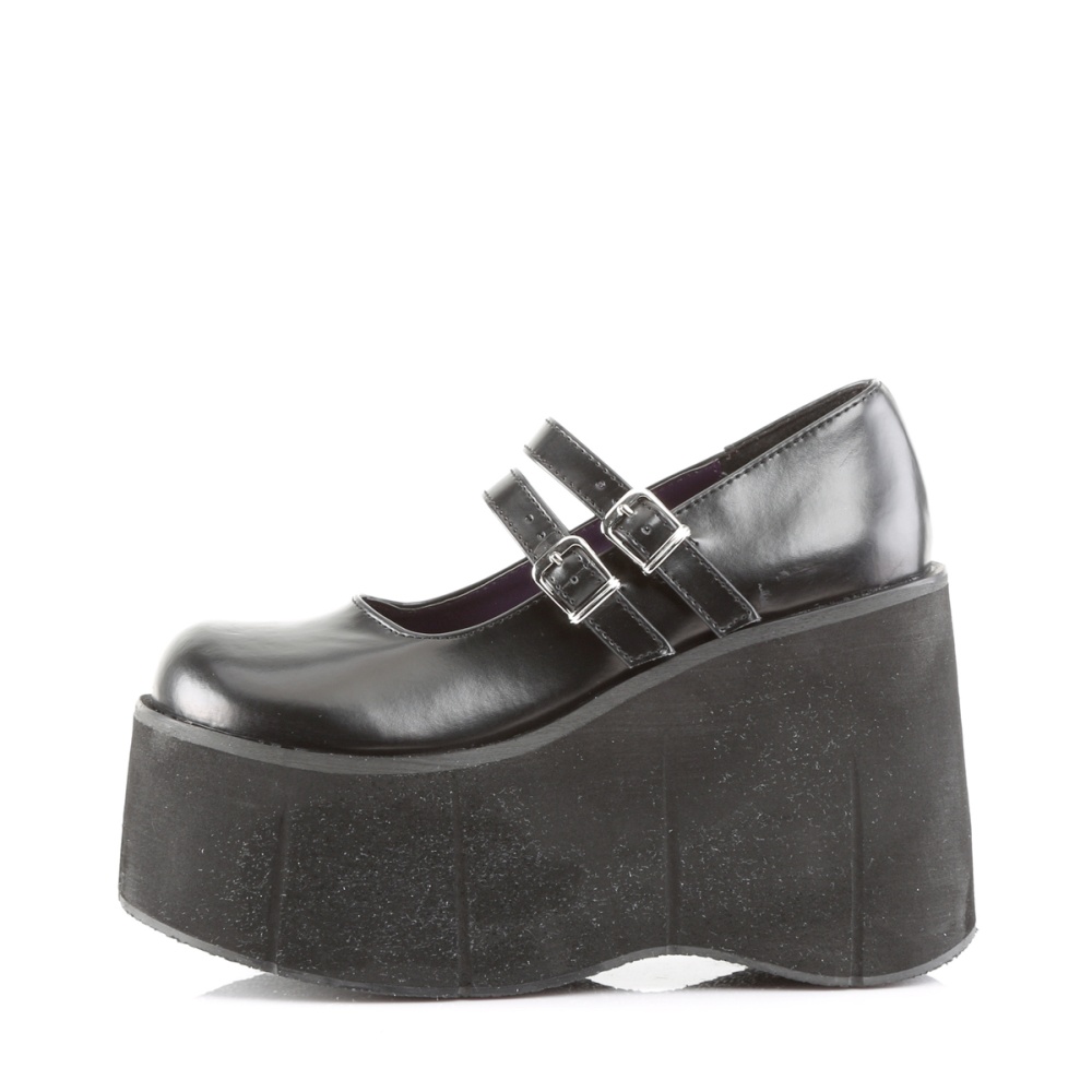 DemoniaCult - KERA08 Plateau Sandaal - Zwart Product image